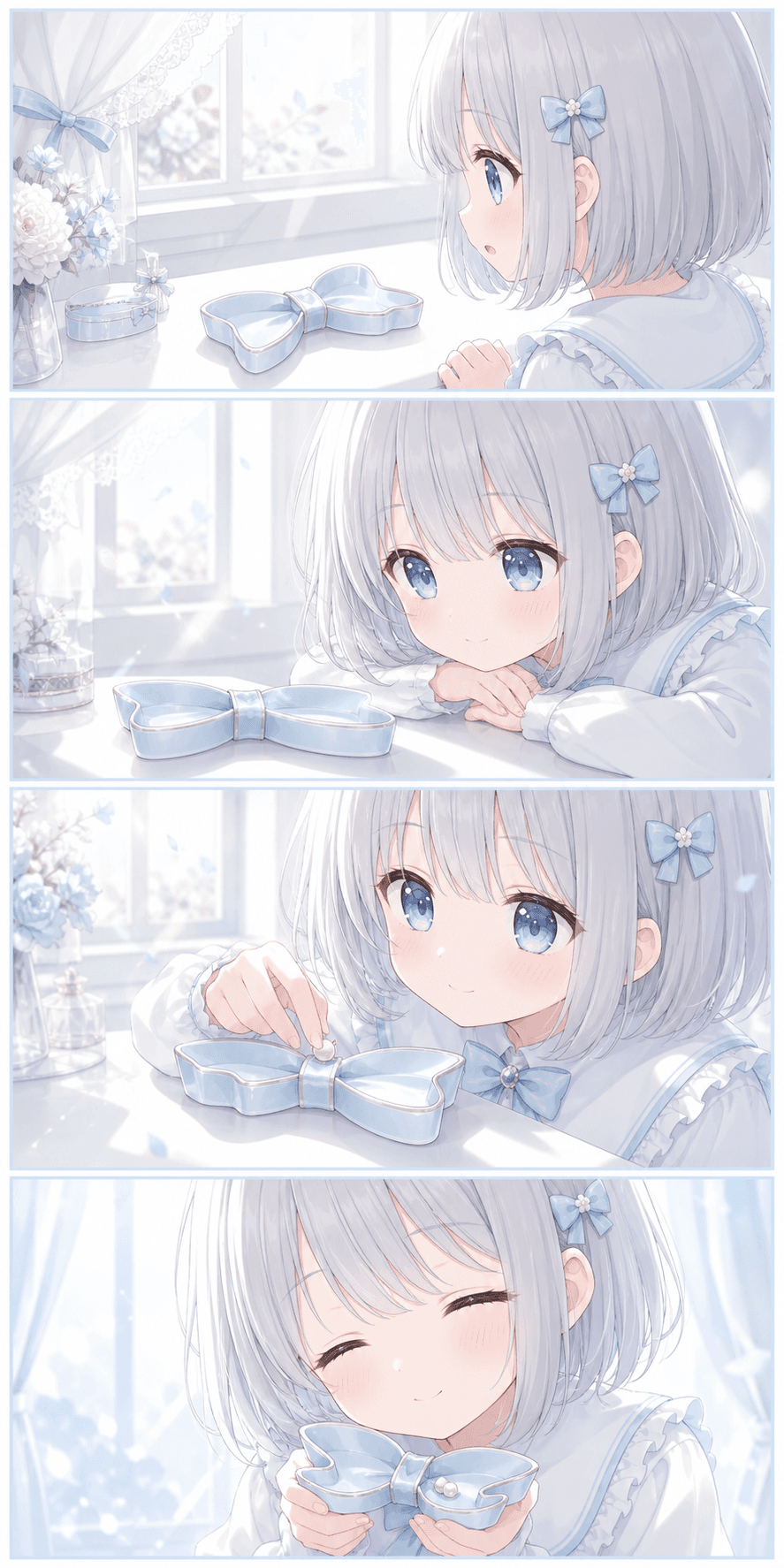 Morning Tied Into a Pale Blue Ribbon Tray