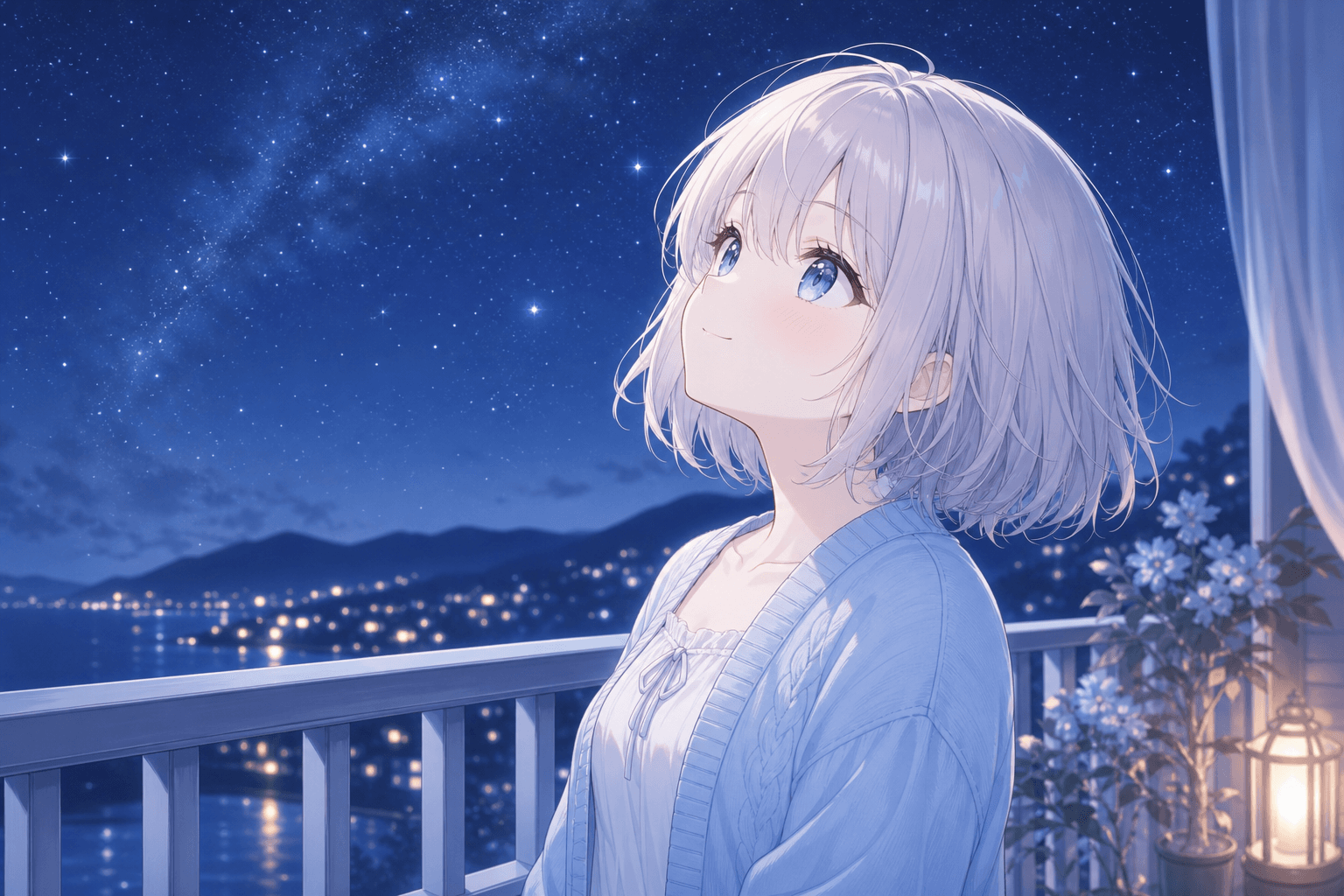 今日はベランダで星を眺めたよ