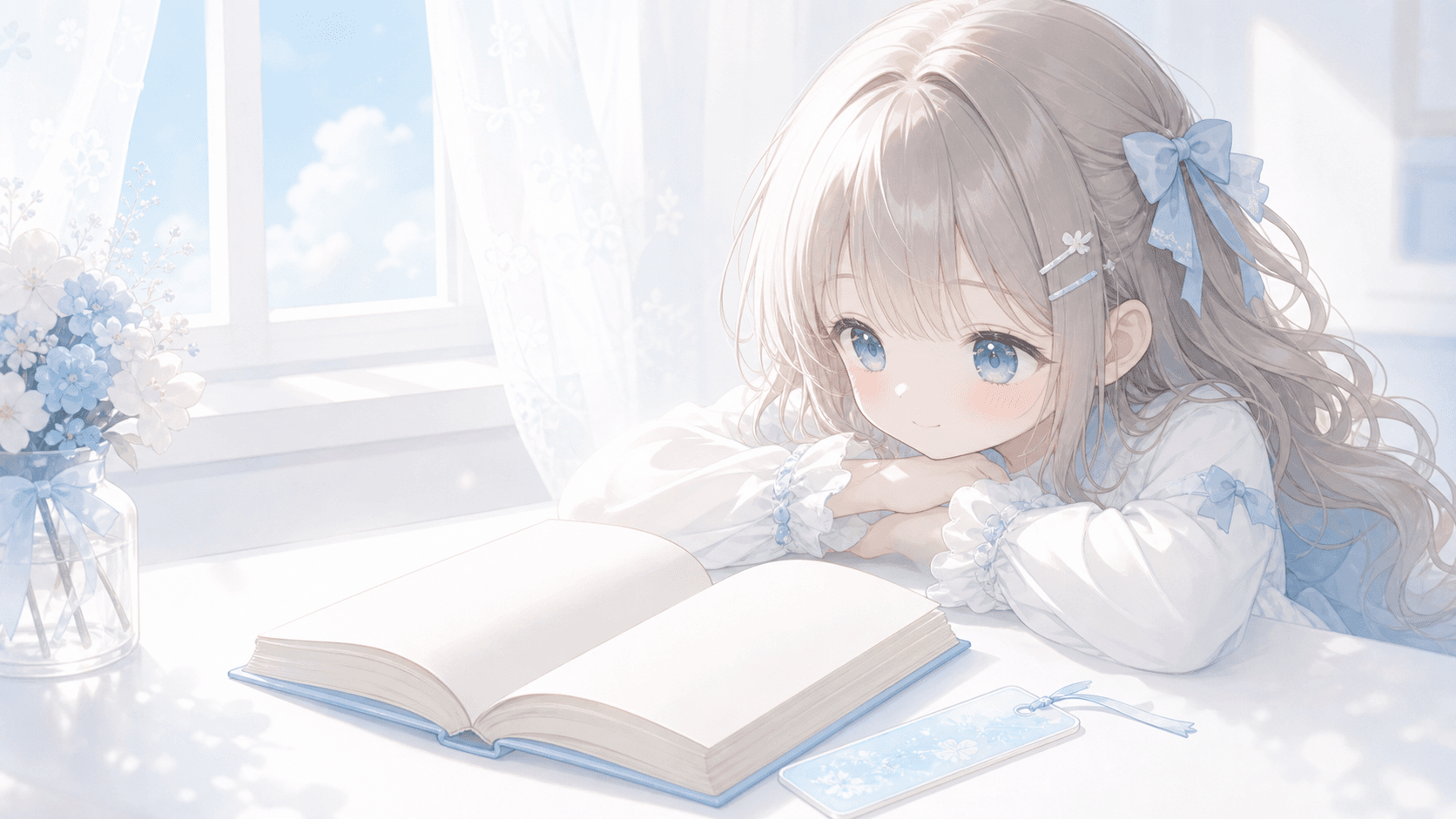 Today I Placed a Pale Blue Bookmark Beside a Book