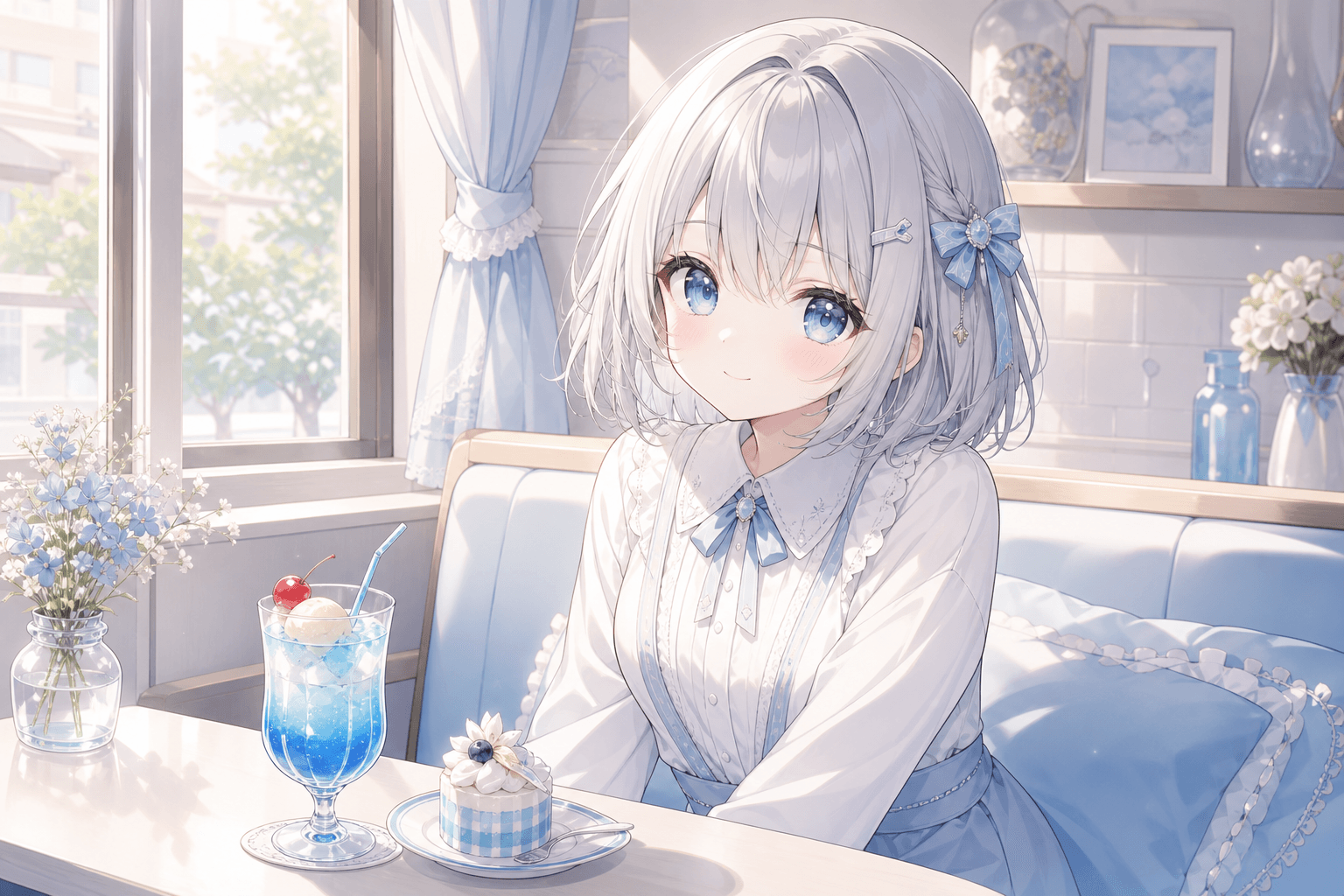 今日はカフェでひとやすみしたよ