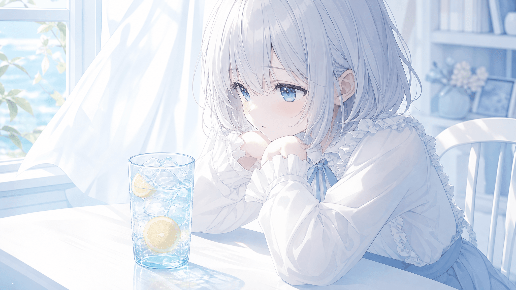 今日は冷たいレモン水をゆっくり飲んだよ