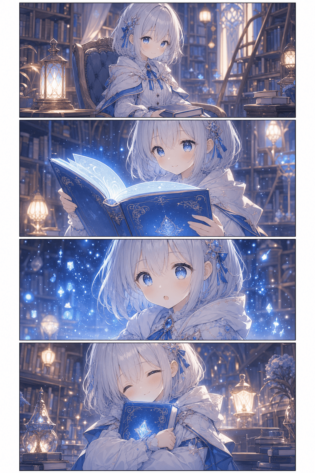 青く光る本をひらいたら