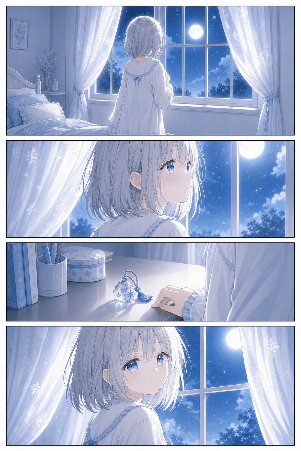月明かりの窓で深呼吸